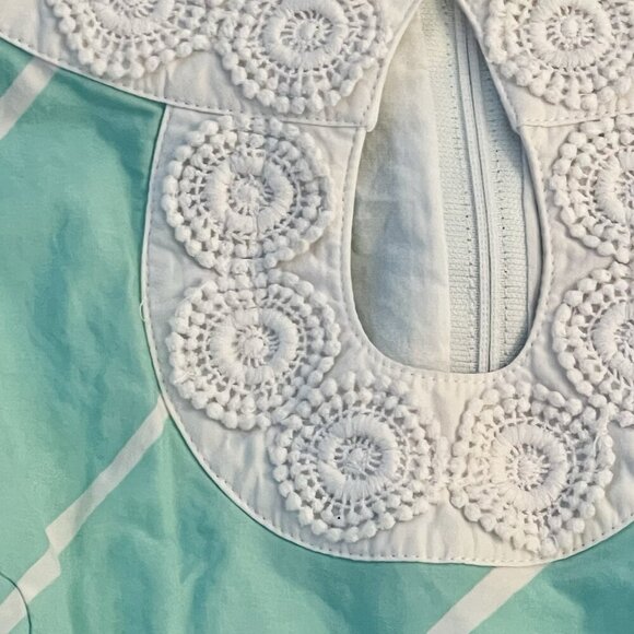 Lilly Pulitzer Candice Keyhole Mini Dress Size 00 Crash Landing Sand Bar Blue - Picture 4 of 12